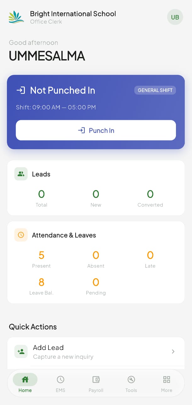 EduEval Ai Faculty app home screen
